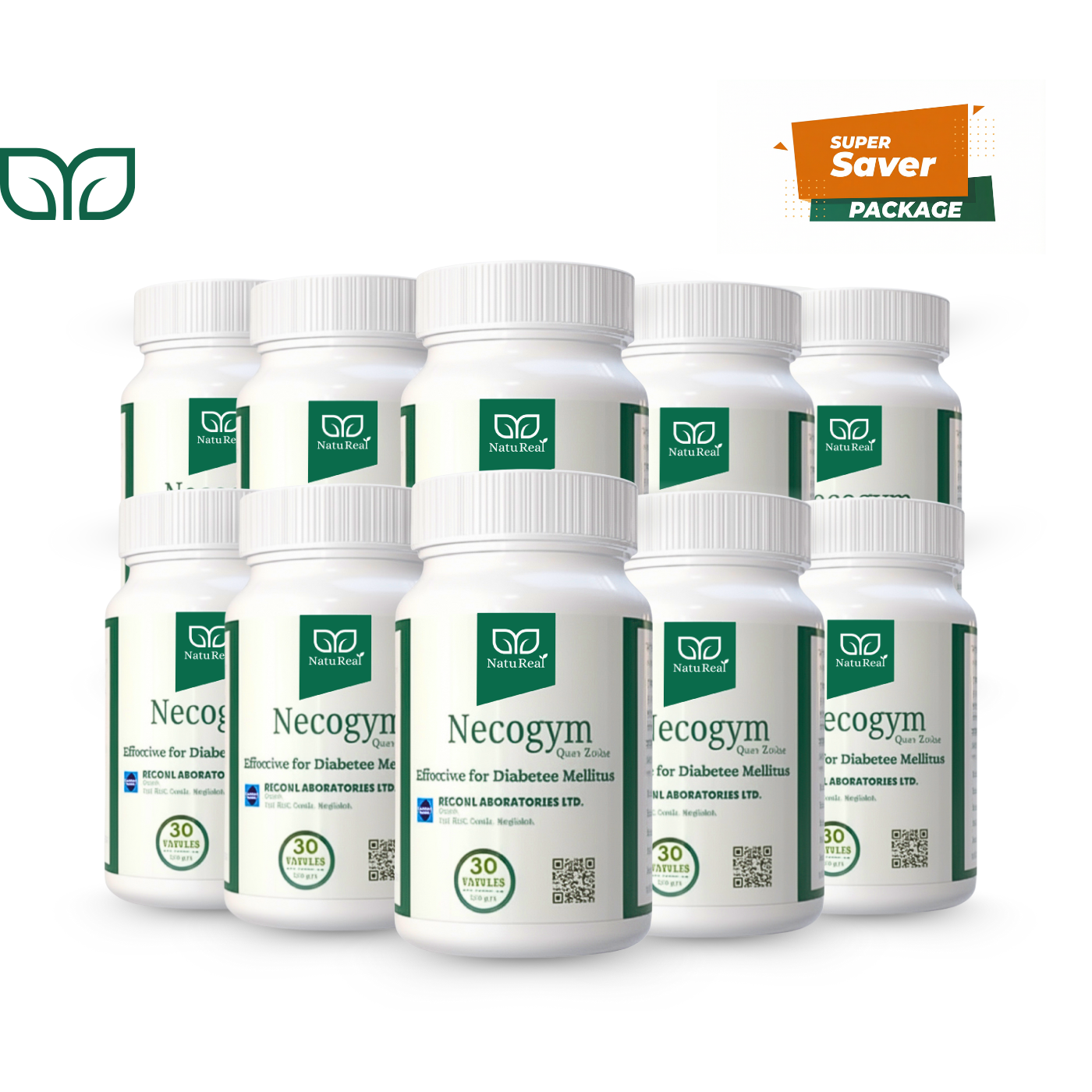 ক্রাউন প্যাকেজ (নিকোজিম/Necogym (১২ পিস) / সাথে পাচ্ছেন  2 টি নিকোজিম ফ্রী